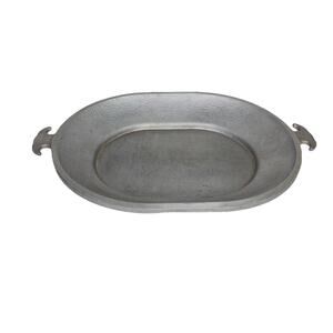 Guardian Service Vintage Hammered Oval Aluminum Service Platter/Tray/Roaster Lid